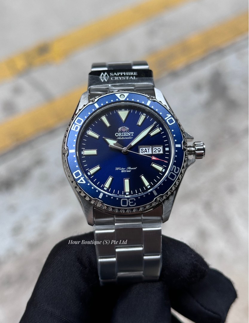Orient Kamatsu Mako 3 Blue Dial Mens Automatic Divers Watch RA