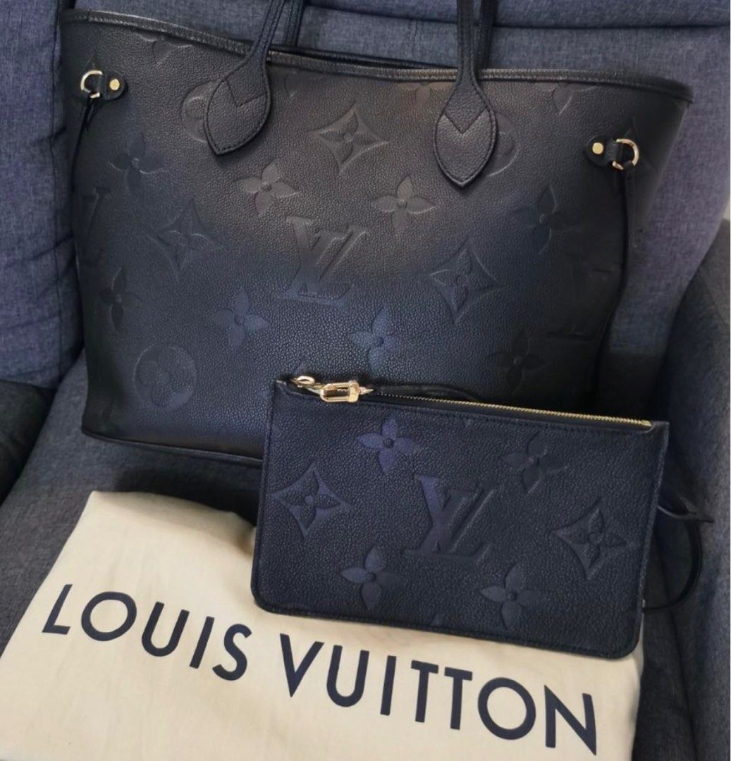 Neverfull MM Tote Bag - Luxury Monogram Empreinte Leather Green