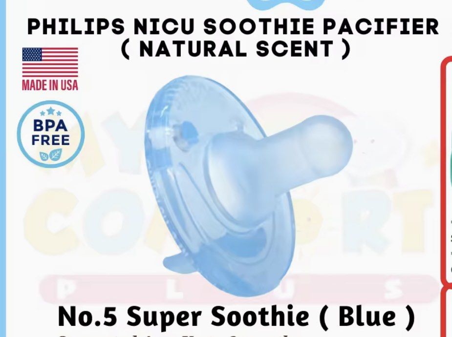 Original philips super soothie (blue pacifier) and box, Babies & Kids