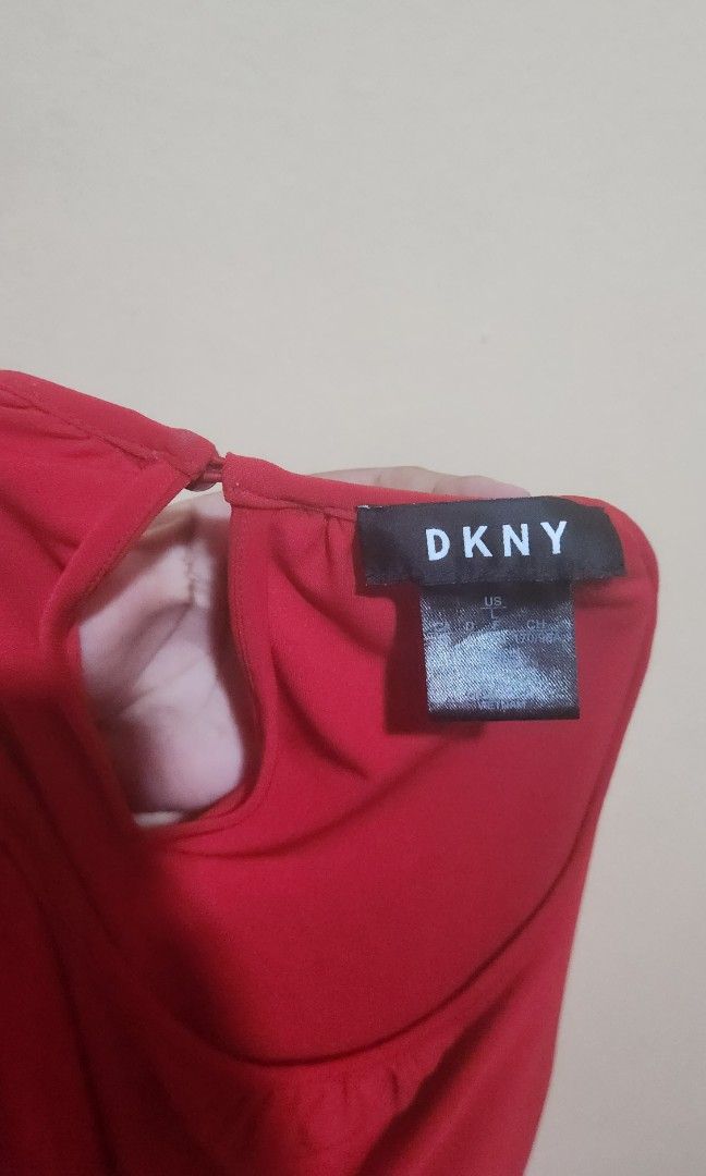 Original red DKNY top, Women's Fashion, Tops, Others Tops on Carousell