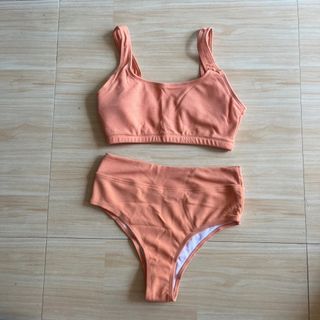 Peach Beige High Waisted Bikini