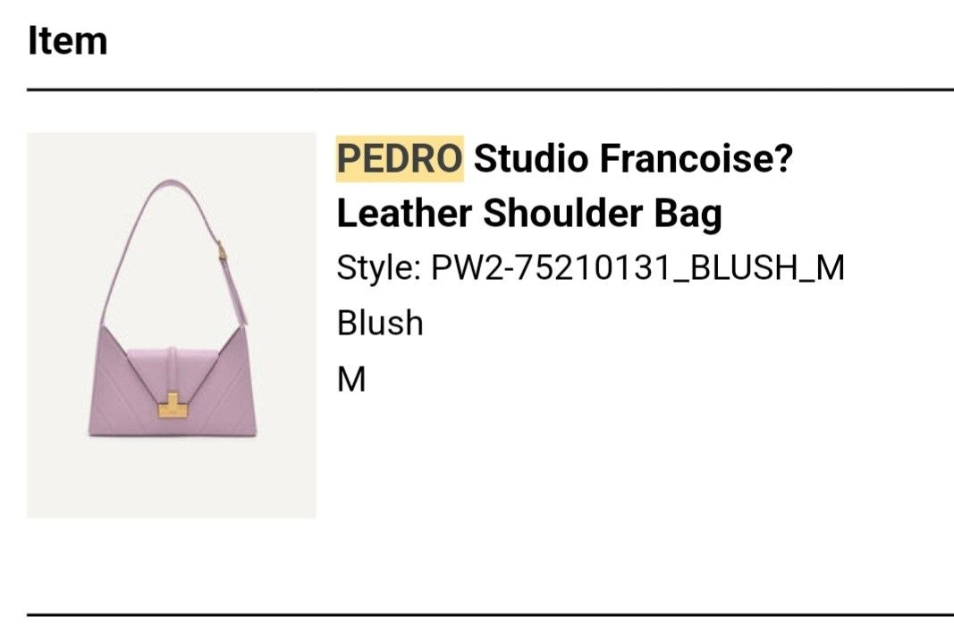 Blush PEDRO Studio Francoise Leather Shoulder Bag - PEDRO SG in 2023