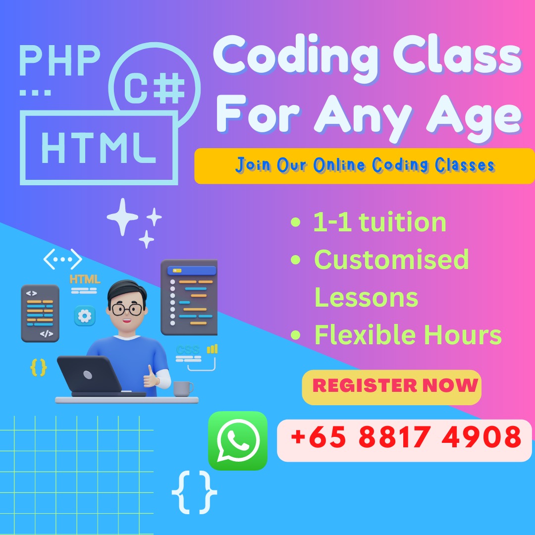 Personalised Coding Programming Tuition Class Or Crash Course, Learning 