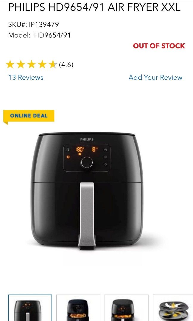 Philips Premium XXL Air Fryer, TV & Home Appliances, Kitchen Appliances