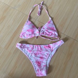 Pink Tie Dye Two Piece Bikini