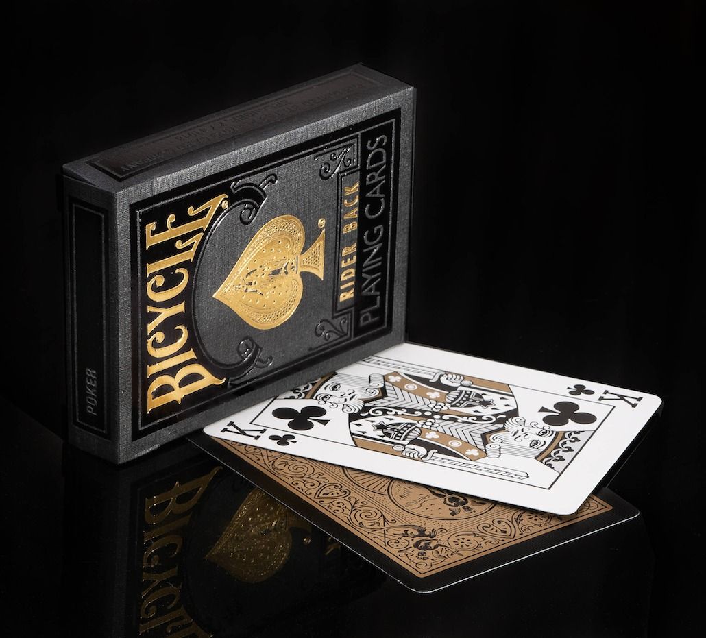 Bicycle rider back black gold deals