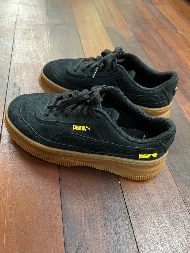 Black puma clearance shoes gum sole