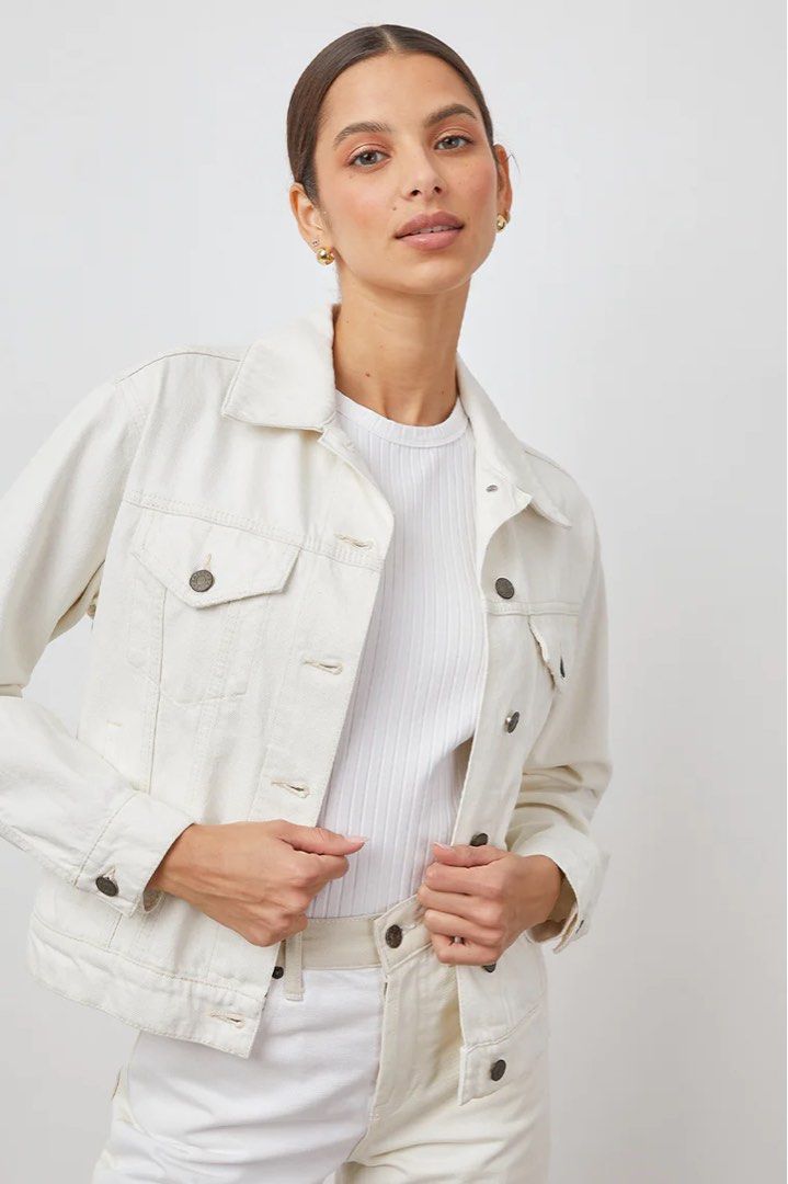Rails Mulholland Ecru Denim Jacket Size XS Women s Fashion Coats