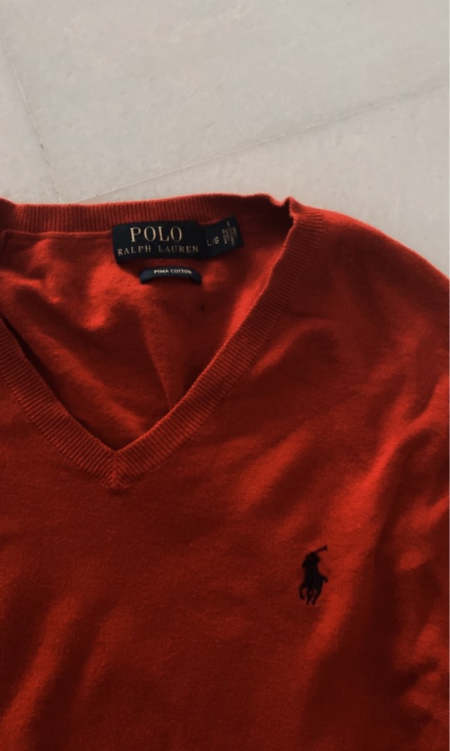 Ralph Lauren red Polo sweater Men s Fashion Tops Sets Tshirts