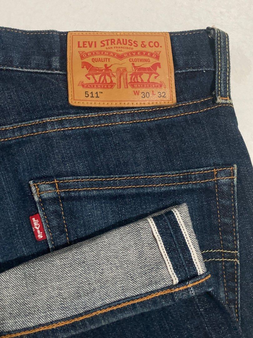 Rare Authentic Levi's 511 Big E Selvage Japan release Slim cut dark blue for Men's, Actual Waistline is 31 Strech to 32, Men's Fashion, Bottoms, Jeans on Carousell Rare Authentic Levi'S 511 Big E Selvage Japan Release Slim Cut Dark Blue For Men'S, Actual Waistline Is 31 Strech To 32, Men'S Fashion, Bottoms, Jeans On Carousell