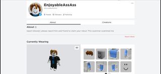 Roblox account with cuss word in it