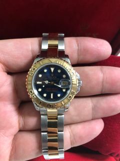 Rolex yachtmaster two tone blue dial ladies