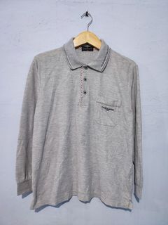 Kaos kerah rugby size L claudio valentino., Fesyen Pria ...