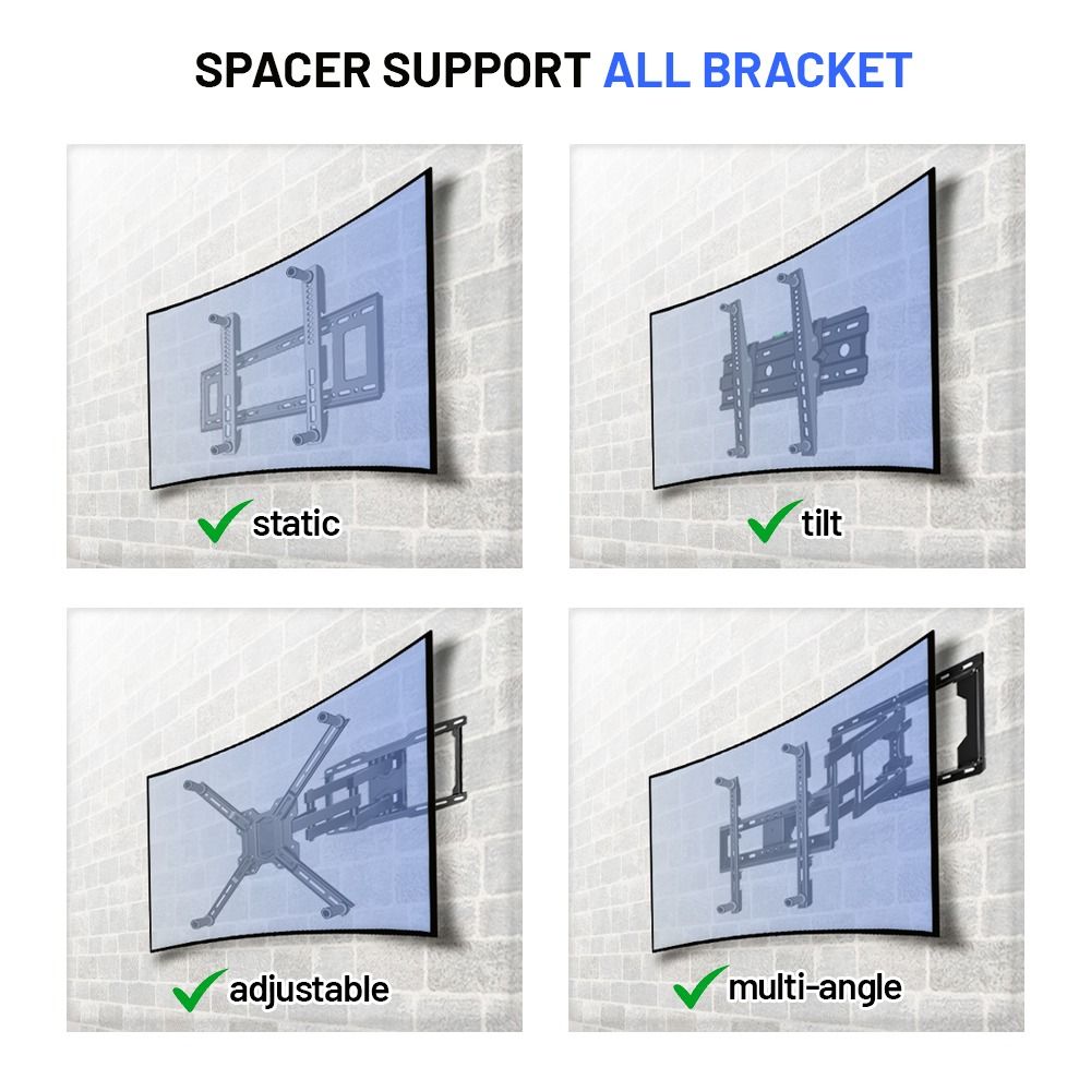 Samsung Curved TV Bracket Wall Mount Using Spacer Alternative Adapter