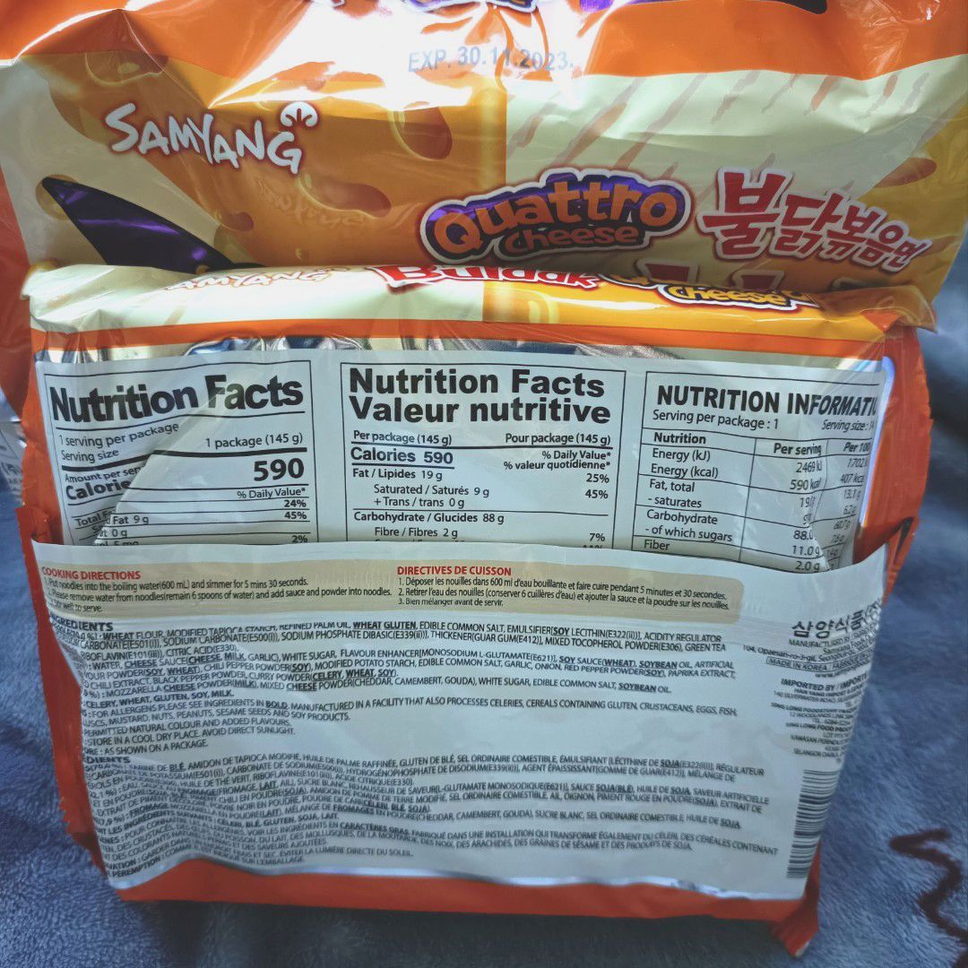 Samyang Buldak quattro cheese hot chicken flavour ramyeon ramen Korean