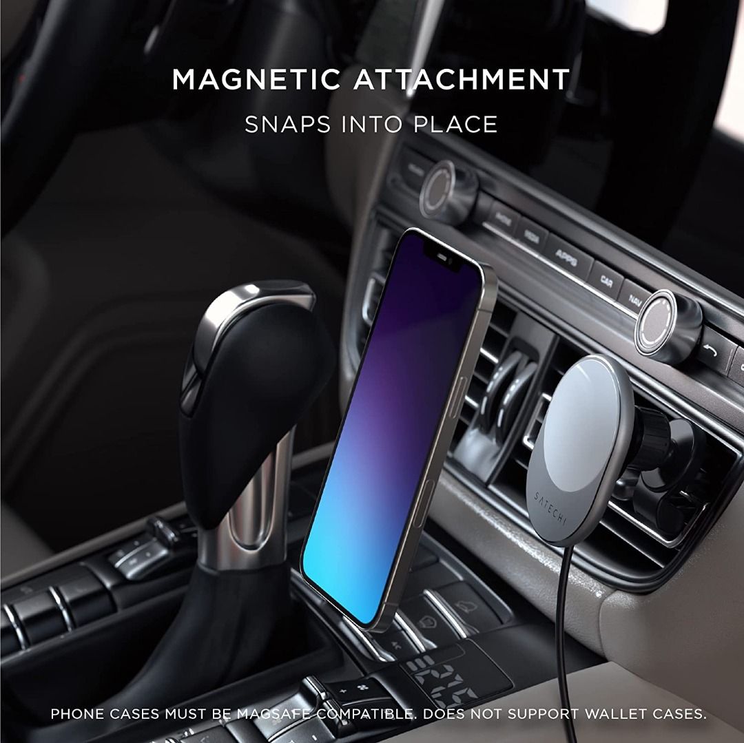 Spigen OneTap [2023 Upgraded] (MagFit) Designed for Tesla Model 3 / Y  Designed for Magsafe Car Mount Compatible with iPhone 15 Pro Max, 15 Pro,  15