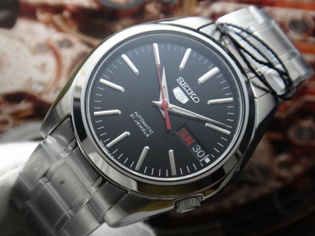 Seiko 5 SNKL45 Men s Black Dial Automatic Stainless Steel Watch