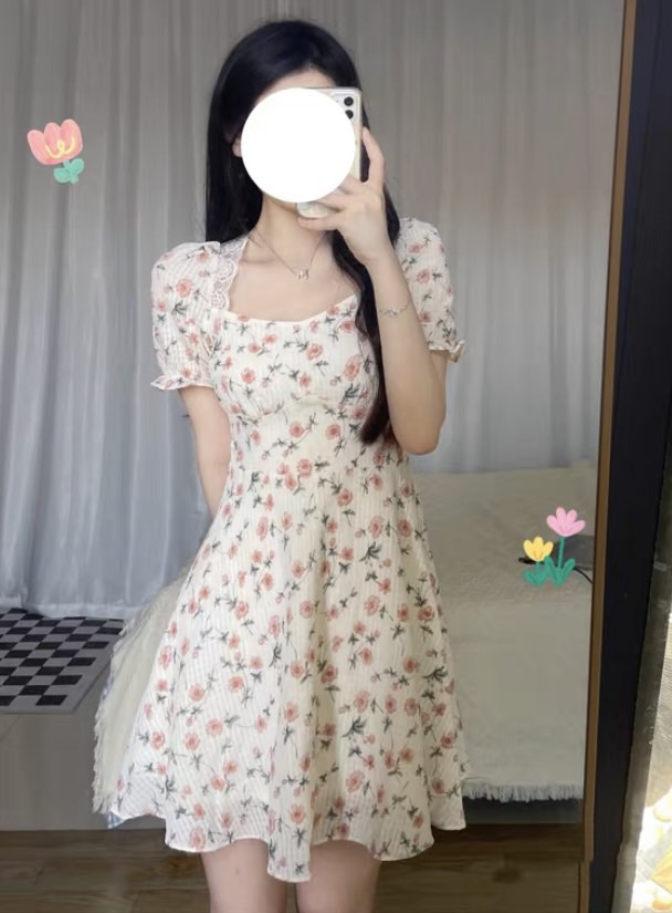 Cute short floral dresses cheap