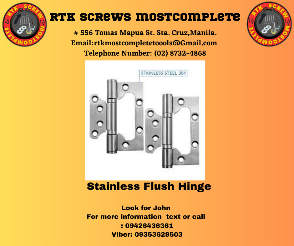 Stainless Flush Hinge, Commercial & Industrial, Construction Tools