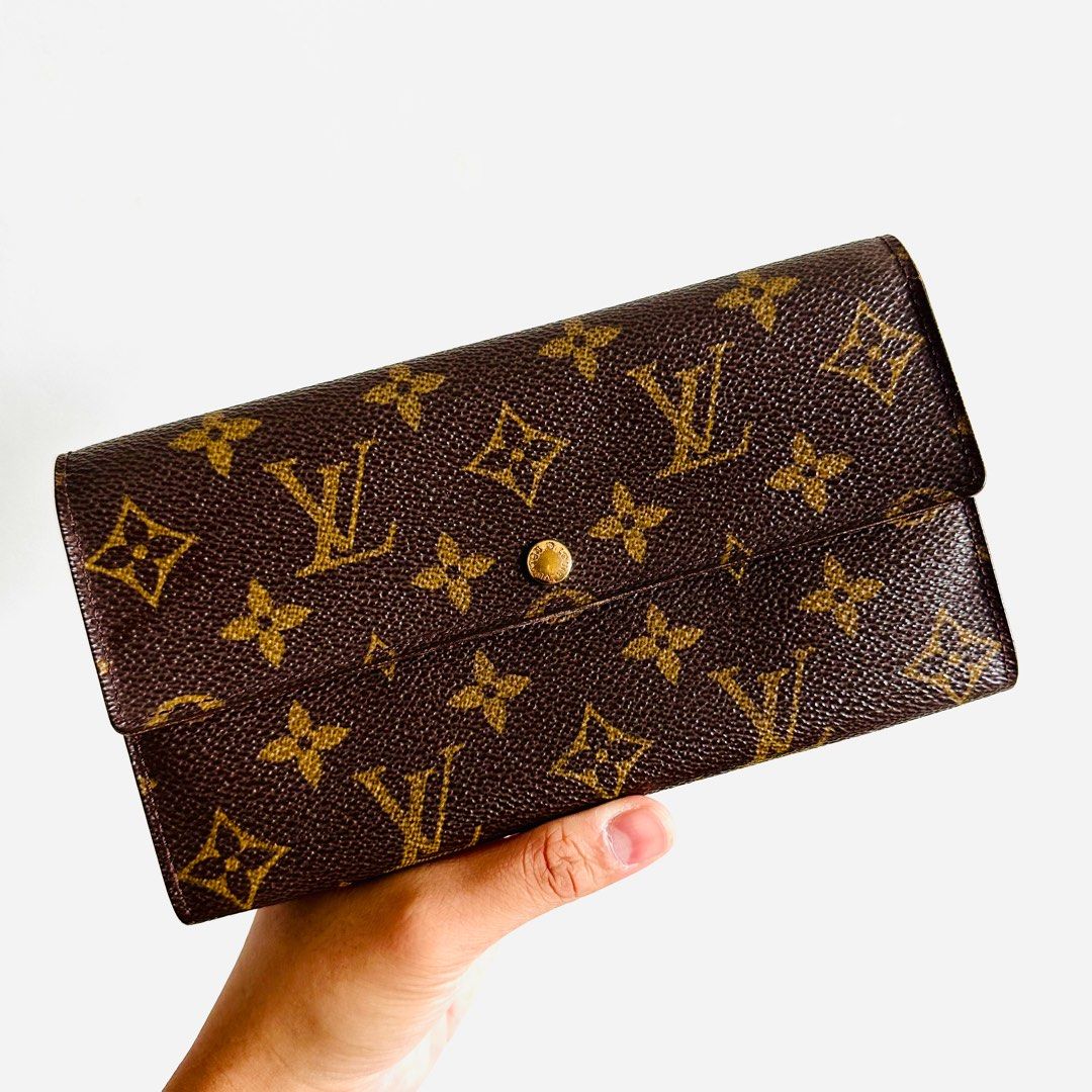 L.V. Monogram Canvas Sarah Wallet, Luxury, Bags & Wallets on Carousell