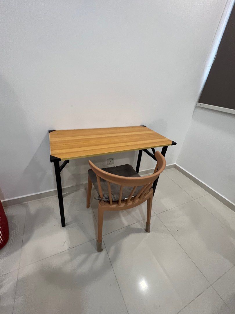 Study table Foldable (Category: Tables & Sets) located in Singapore. Submitted by bg1 (Listing ID 1227673352, Image 1). Description: Table used for study Foldable multiple -uses can be folded and stored Like new condition .