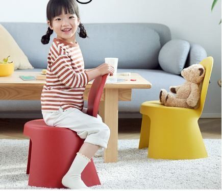Sturdy Stackable Kids or Adults Cuboid Sitting Stool Chair with ...