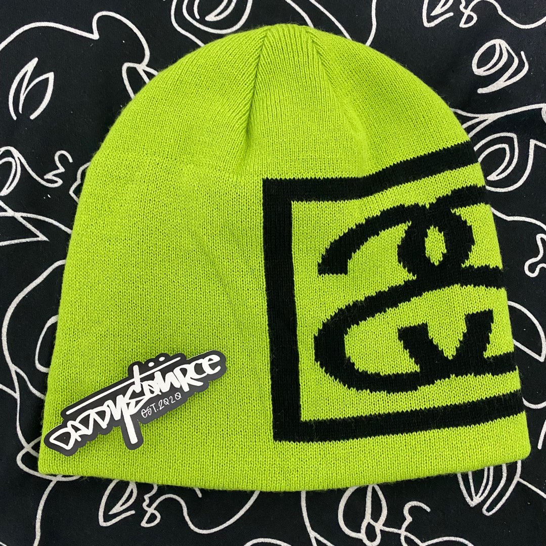 STUSSY BEANIE (NEON GREEN), Men's Fashion, Activewear on Carousell