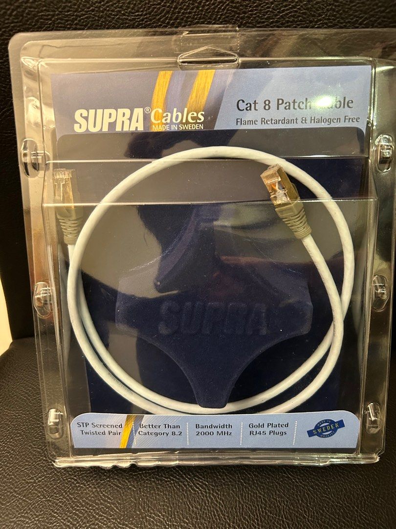 Supra cat 8 1m cable audiophile, Audio, Other Audio Equipment on Carousell