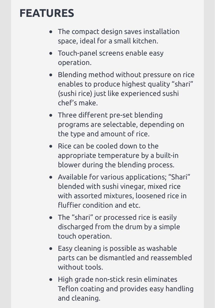 Suzumo Automated Rice Mixer (MCR-SSC-CE), TV & Home Appliances, Kitchen ...