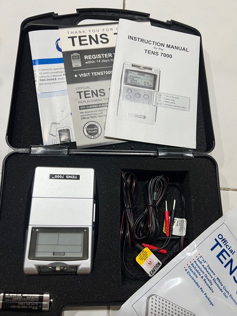 TENS 7000 RECHARGEABLE TENS UNIT MUSCLE STIMULATOR AND PAIN RELIEF