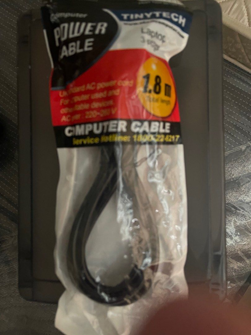 TINYTECH COMPUTER POWER CABLE (Category: Cables & Adaptors) located in Singapore. Submitted by Genisys_Skyline (Listing ID 1227663724, Image 1). Description: .