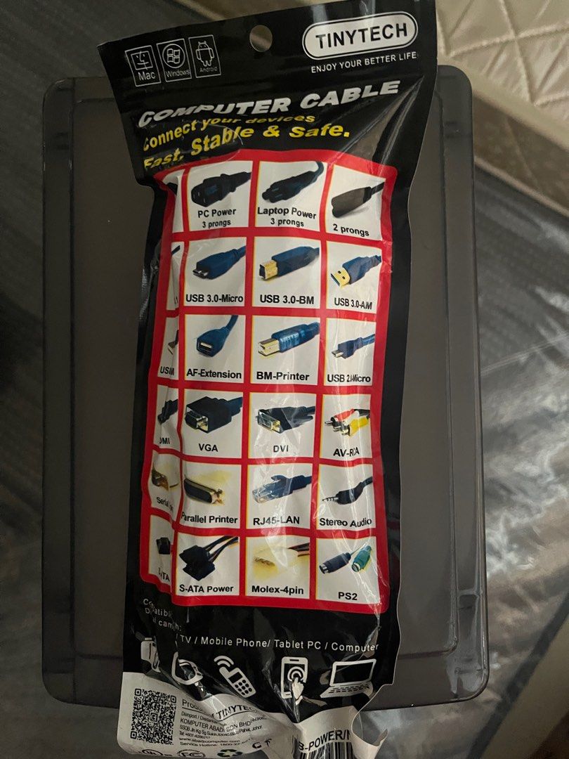 TINYTECH COMPUTER POWER CABLE (Category: Cables & Adaptors) located in Singapore. Submitted by Genisys_Skyline (Listing ID 1227663724, Image 2). Description: .