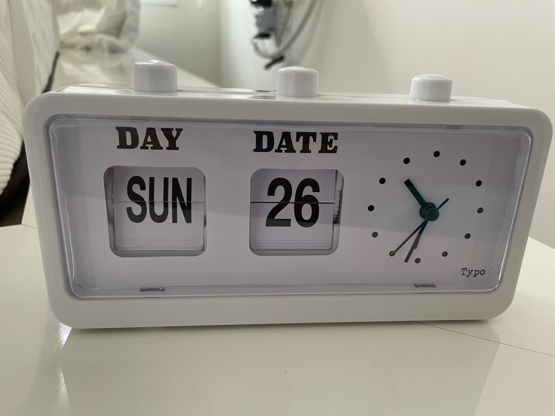 Typo retro flip clock, Furniture & Home Living, Home Decor, Clocks on