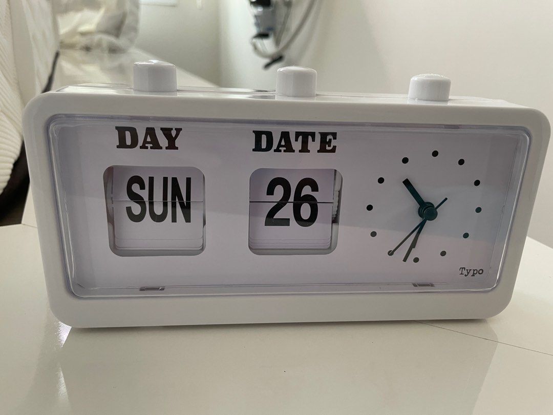 Typo retro flip clock, Furniture & Home Living, Home Decor, Clocks on
