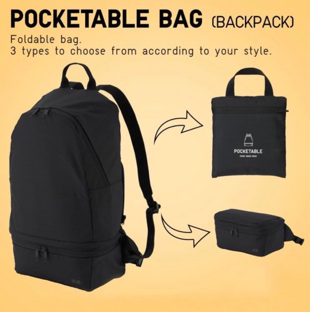 Uniqlo Pocketable Backpack, Men's Fashion, Bags, Backpacks on Carousell
