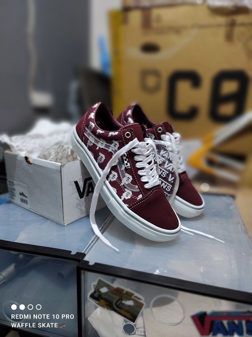 Vans x Primitive Skate Old Skool Maroon Skate Shoes