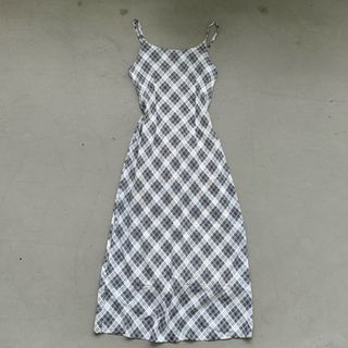 Vintage y2k checkered midi maxi dress