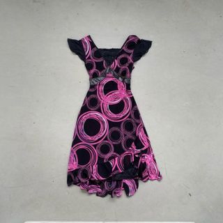 Vintage y2k mesh midi mini dress