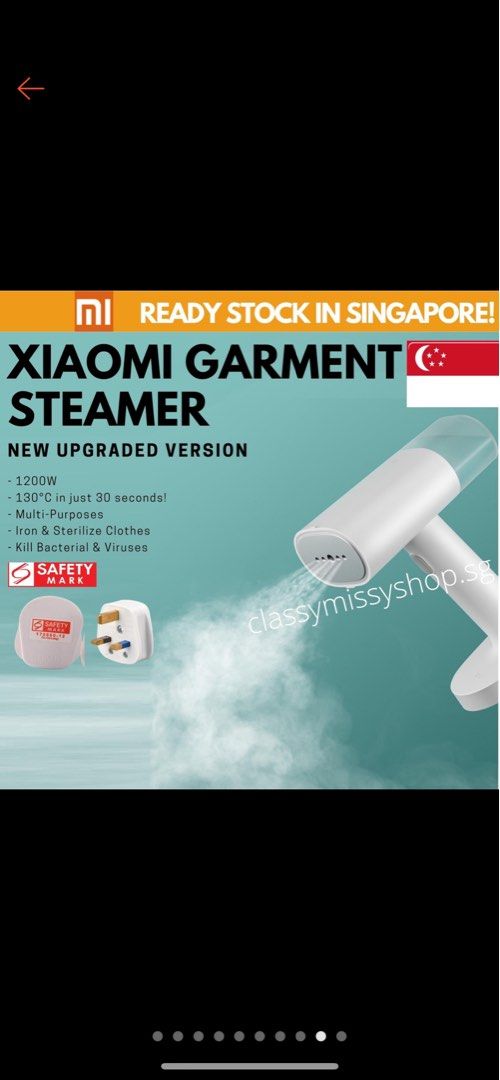 Xiaomi Handheld steamer, TV & Home Appliances, Irons & Steamers on ...