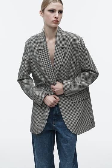 Zara gingham jacket cheap