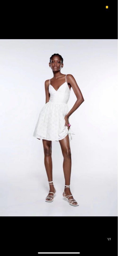 White day dress top zara