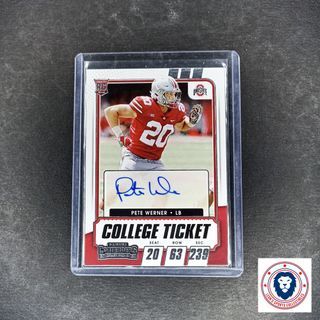 2021 NFL Card Pete Werner College Ticket Auto RC
