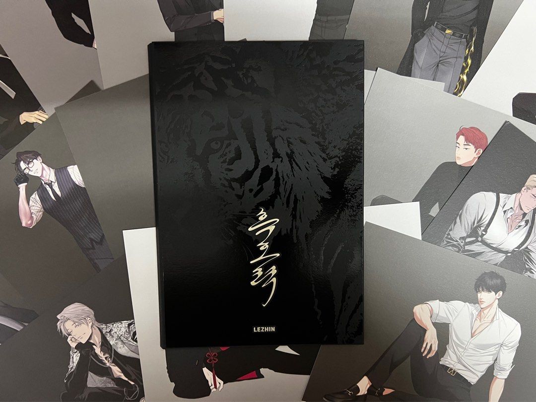 2022 Lezhin Black Tiger Is Coming Calendar Postcard Set Split