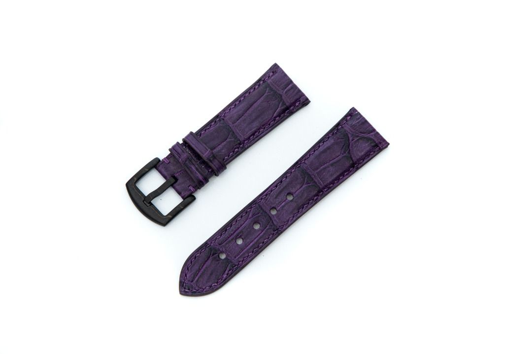 Purple leather watch strap cheap