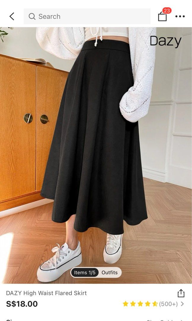 Black skirt 3/4 2025