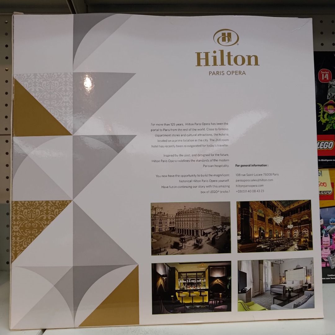 旺角家樂坊9樓917號鋪門市現貨) 全新絕版Lego Hilton Paris Opera 巴黎希爾頓歌劇院酒店(Lego Certified  Professional) 全球限量500盒, 興趣及遊戲, 玩具& 遊戲類-