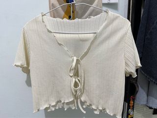 親膚針織綁帶外套（奶杏）#23吃土季