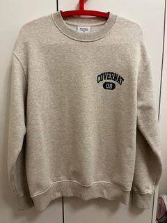 正韓 Covernat 2023AW 米白 長袖 衛衣 sweater swearshirts 大學T #23吃土季