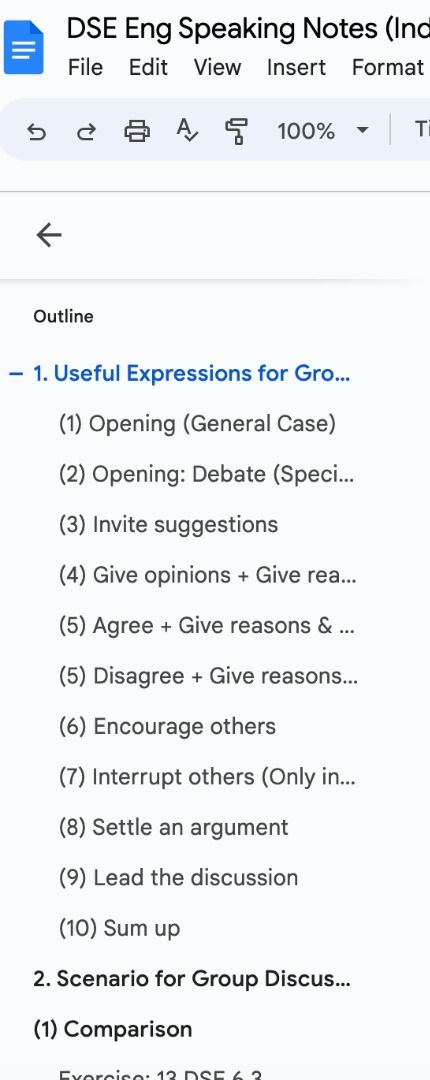 四千字 DSE說話筆記+講解片 英文說話 English Paper 4 Speaking Notes for skills and ...