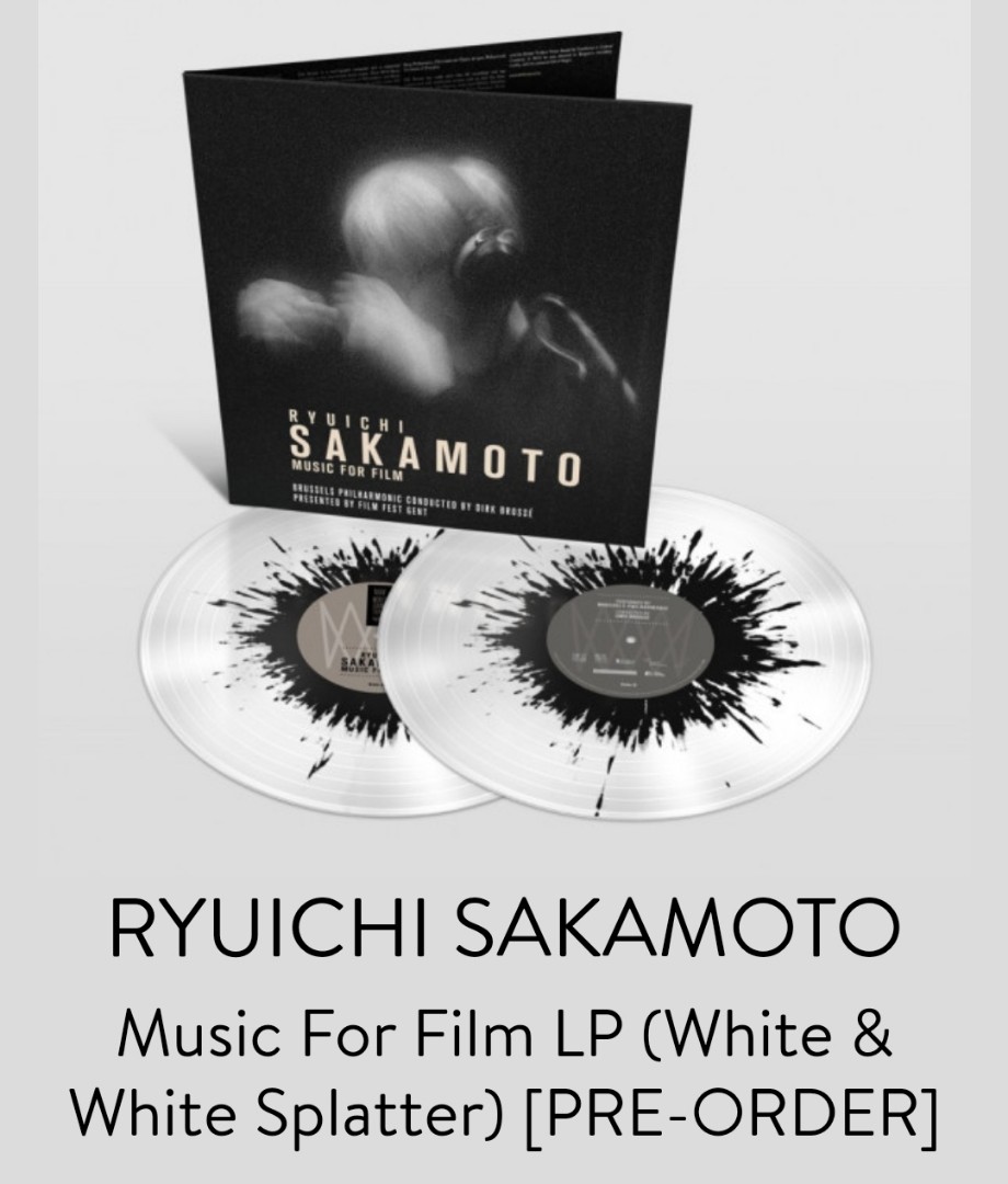 坂本龍一Ryuichi Sakamoto. Music for Film White Black Splatter 2x 